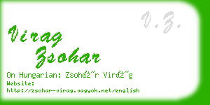 virag zsohar business card